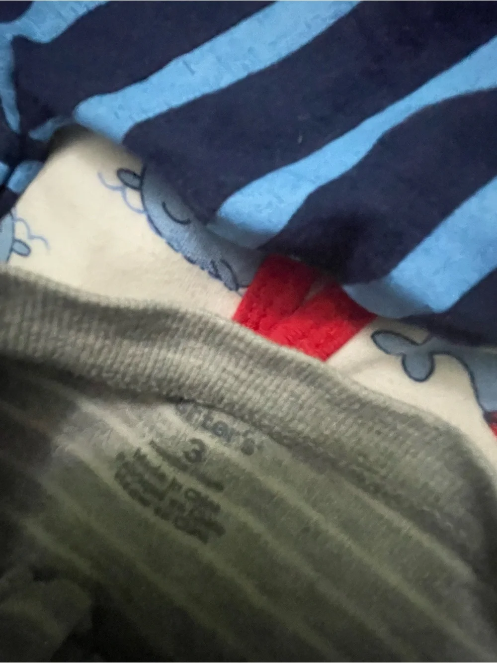 Baby Gear Striped and Printed Footie Set - Blue, Gray, Red, Green